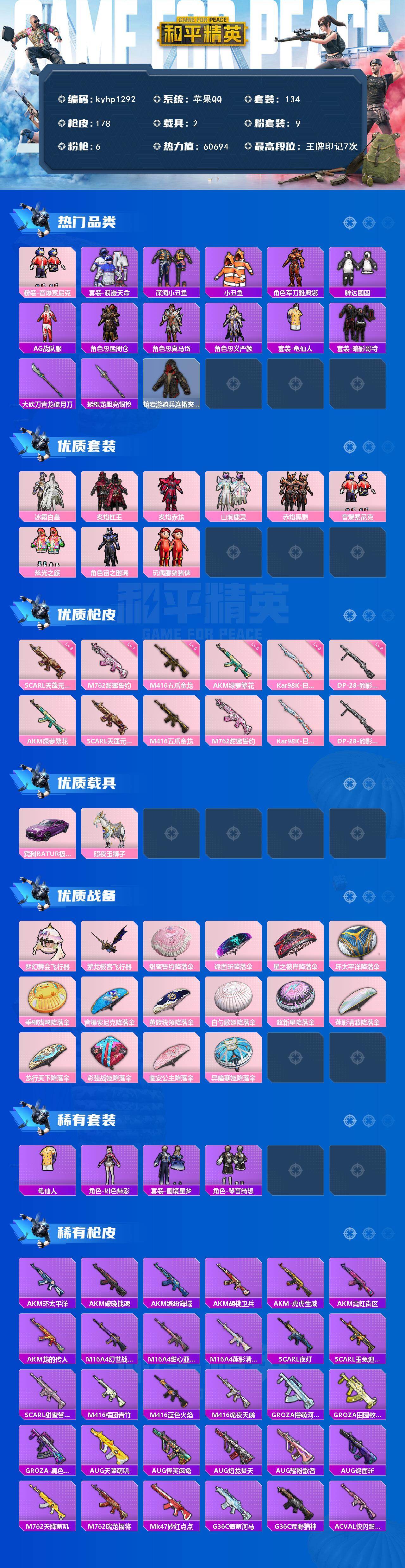 HPLX4143522和平精英账号详情图2