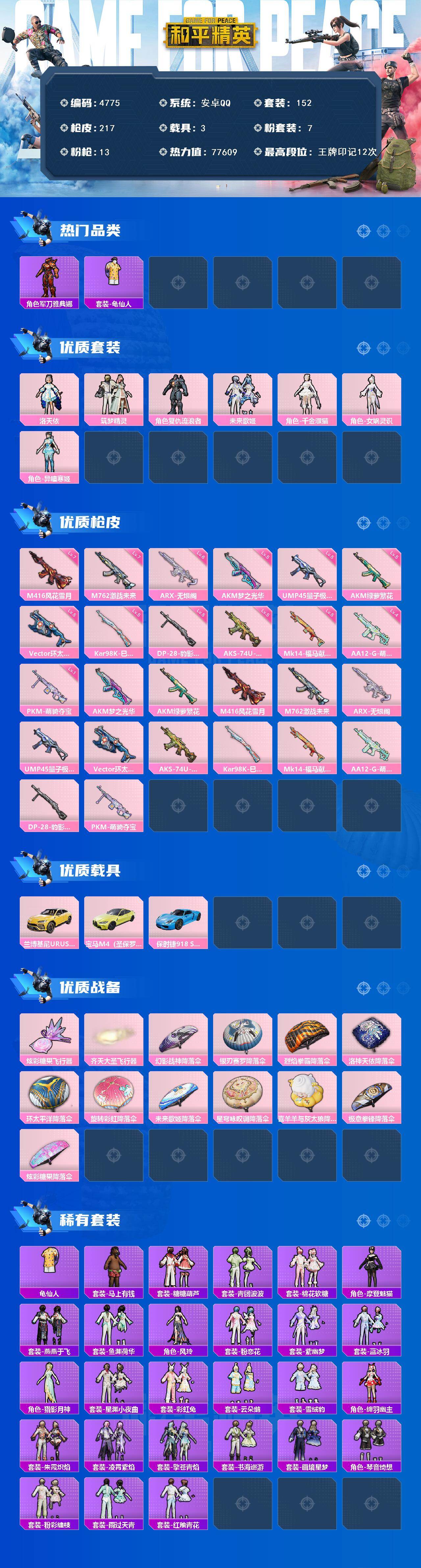 HPLX4140288和平精英账号详情图2