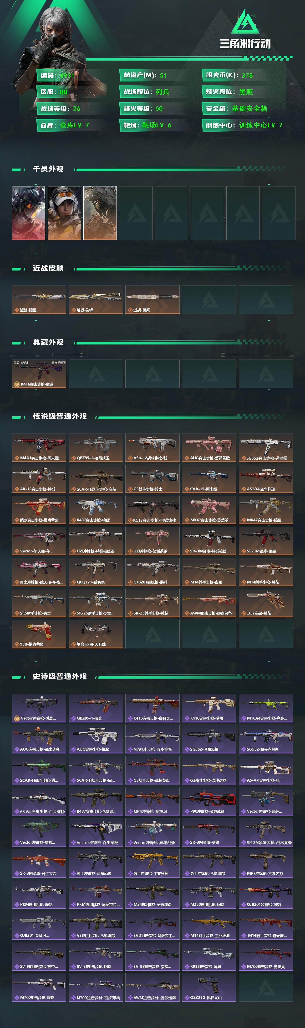 SJZQM484575三角洲行动账号详情图4