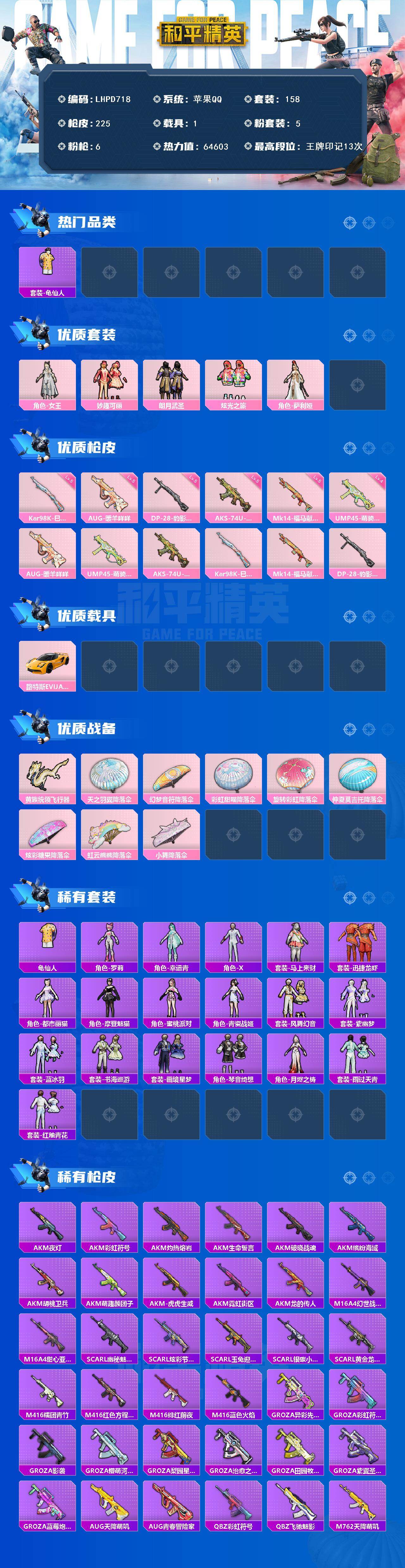 HPLX4140834和平精英账号详情图2