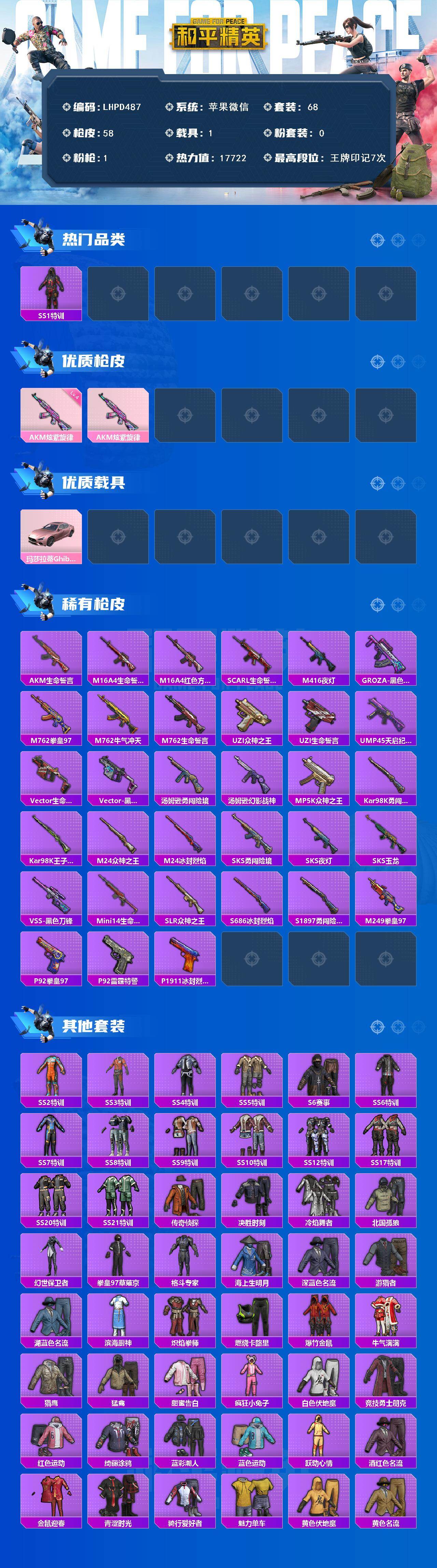 HPLE4140869和平精英账号详情图2