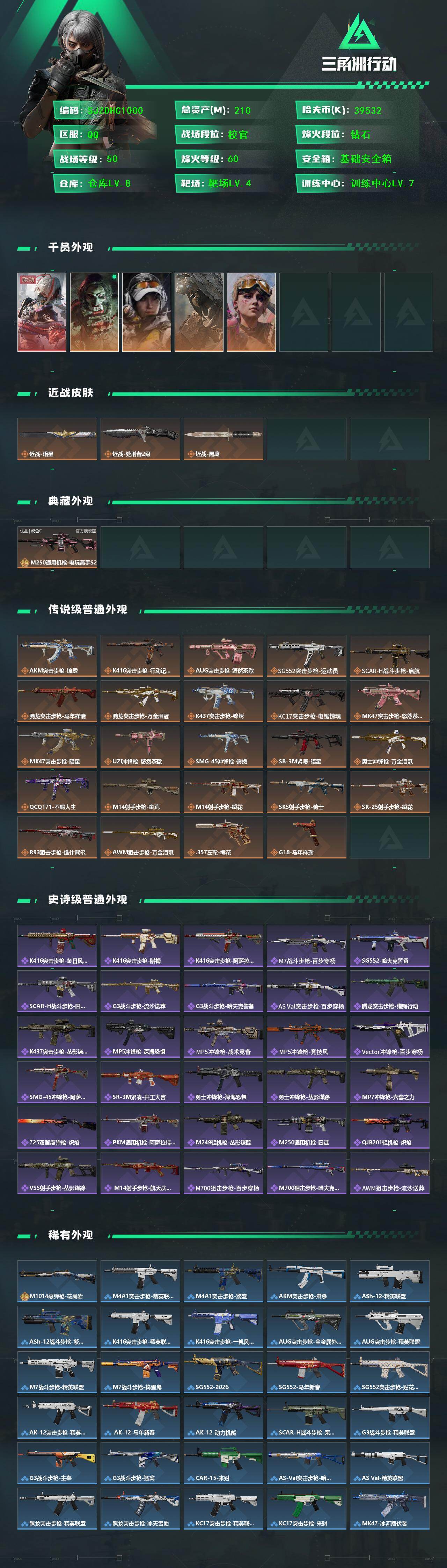 SJZQM4110365三角洲行动账号详情图3