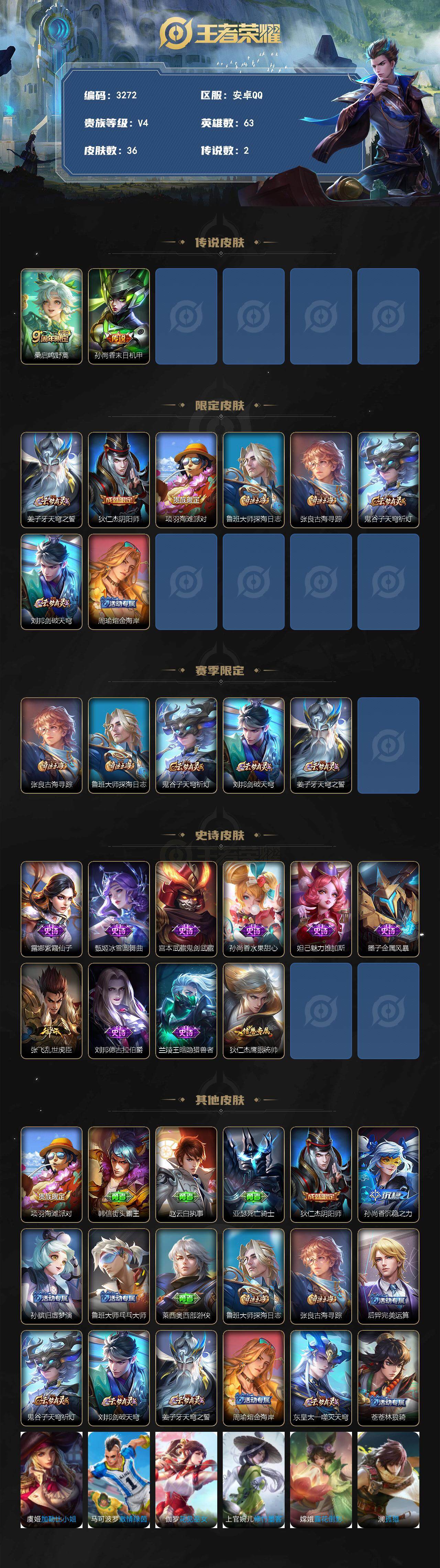 WZJZ3367431王者荣耀账号详情图2 WZJZ3367431王者荣耀账号详情图2