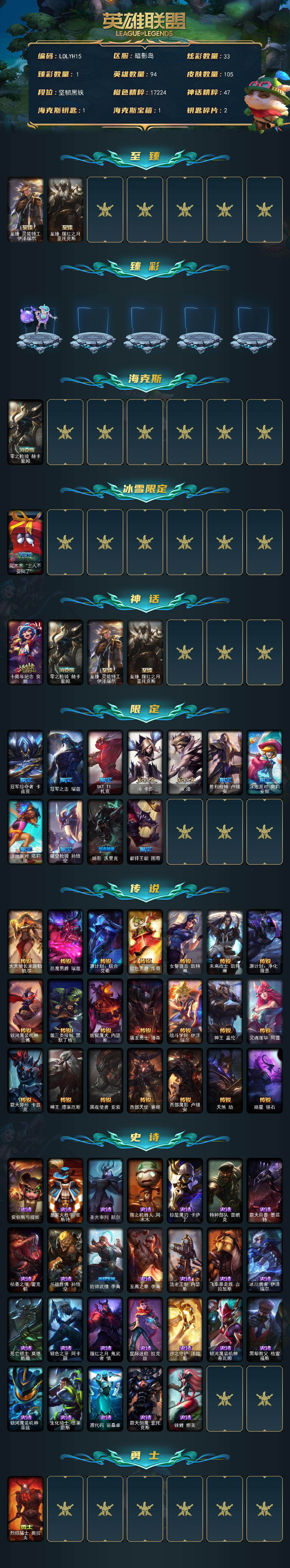 LOLCMW321177英雄联盟账号详情图2 LOLCMW321177英雄联盟账号详情图2