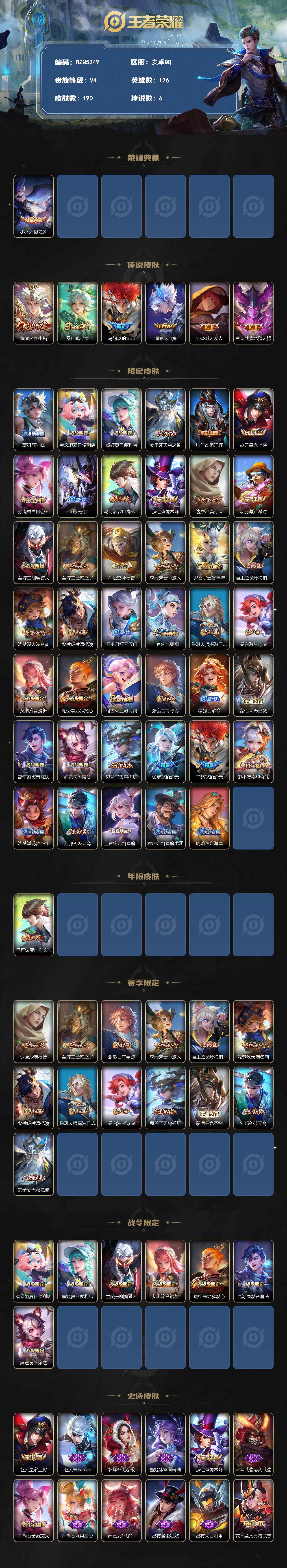 WZCMW3361975王者荣耀账号详情图2