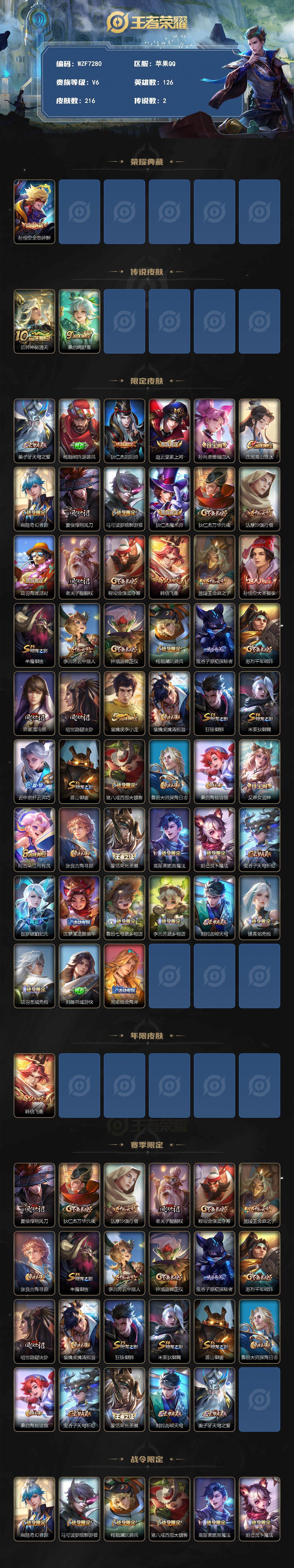 WZCMW3362114王者荣耀账号详情图2