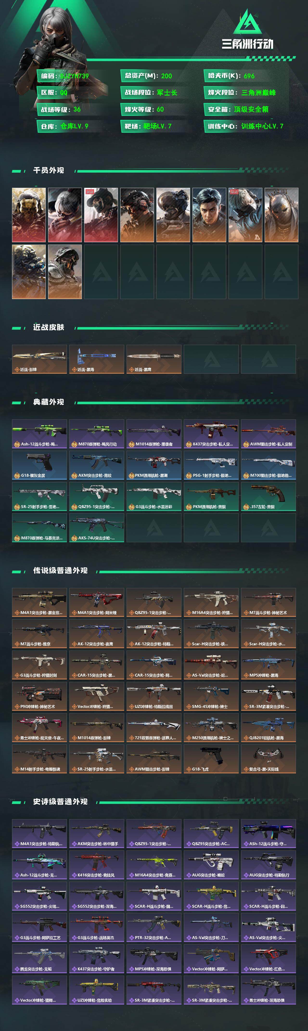 SJZQM360113三角洲行动账号详情图3