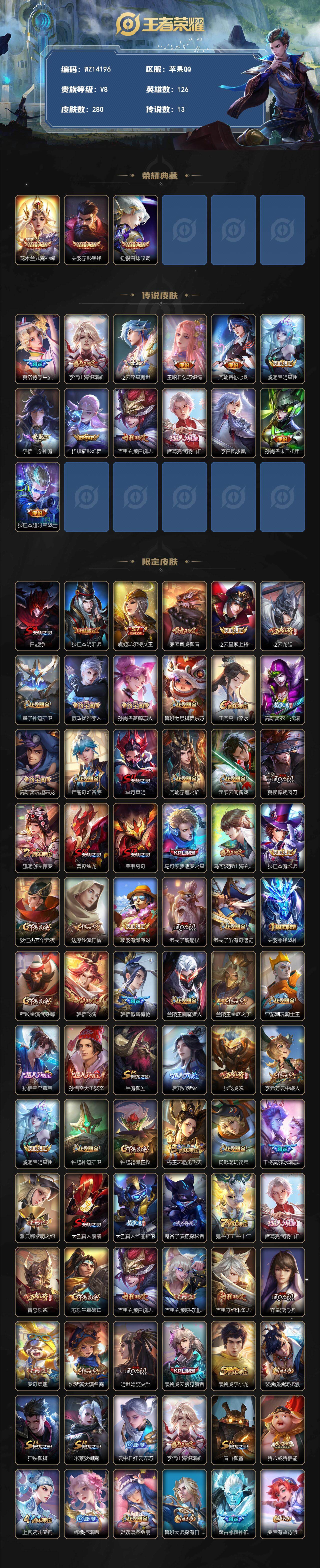 WZ0349399王者荣耀账号详情图2