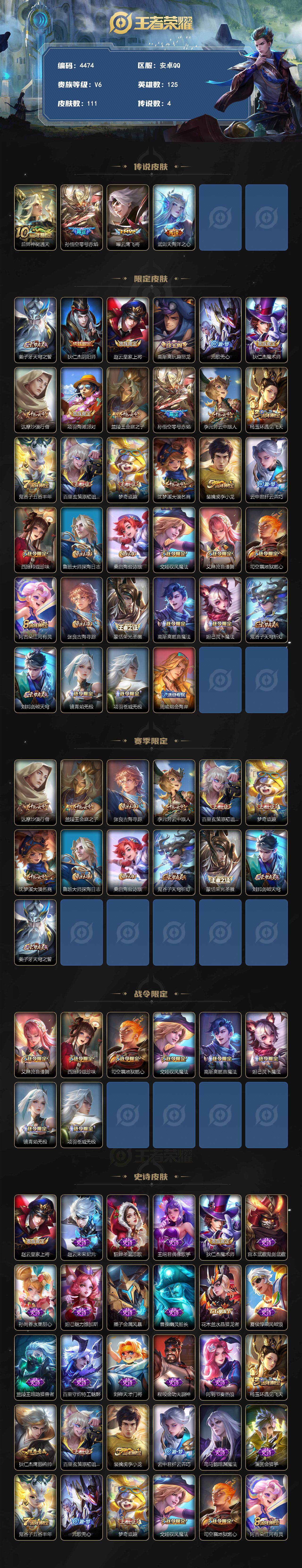 WZCMW3362292王者荣耀账号详情图2