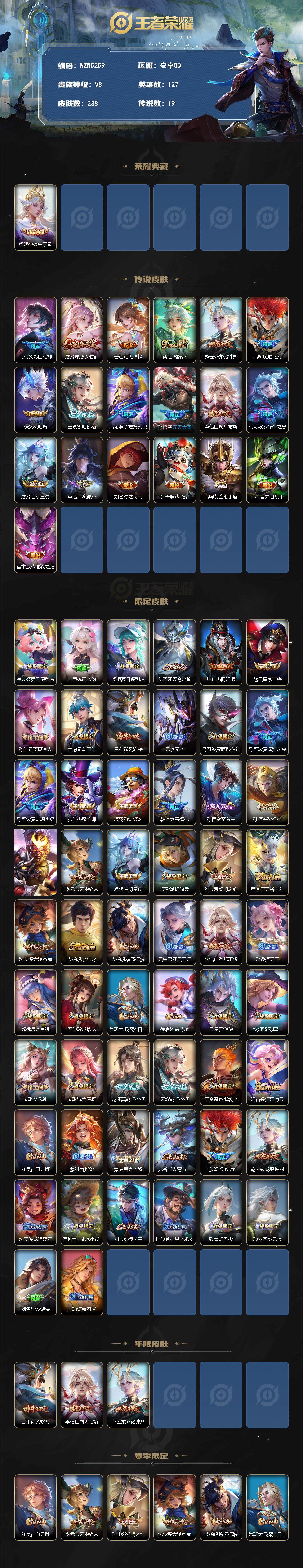 WZQM3363737王者荣耀账号详情图3