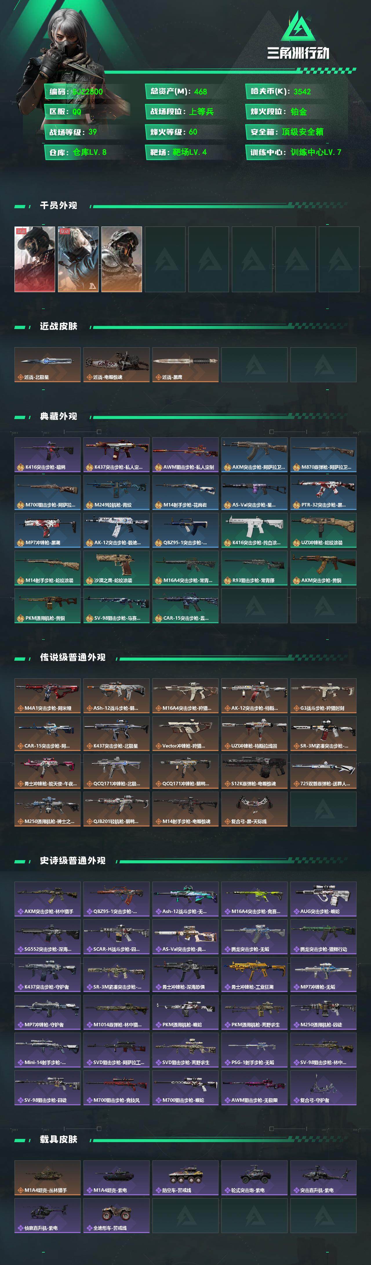 SJZCMW360359三角洲行动账号详情图2