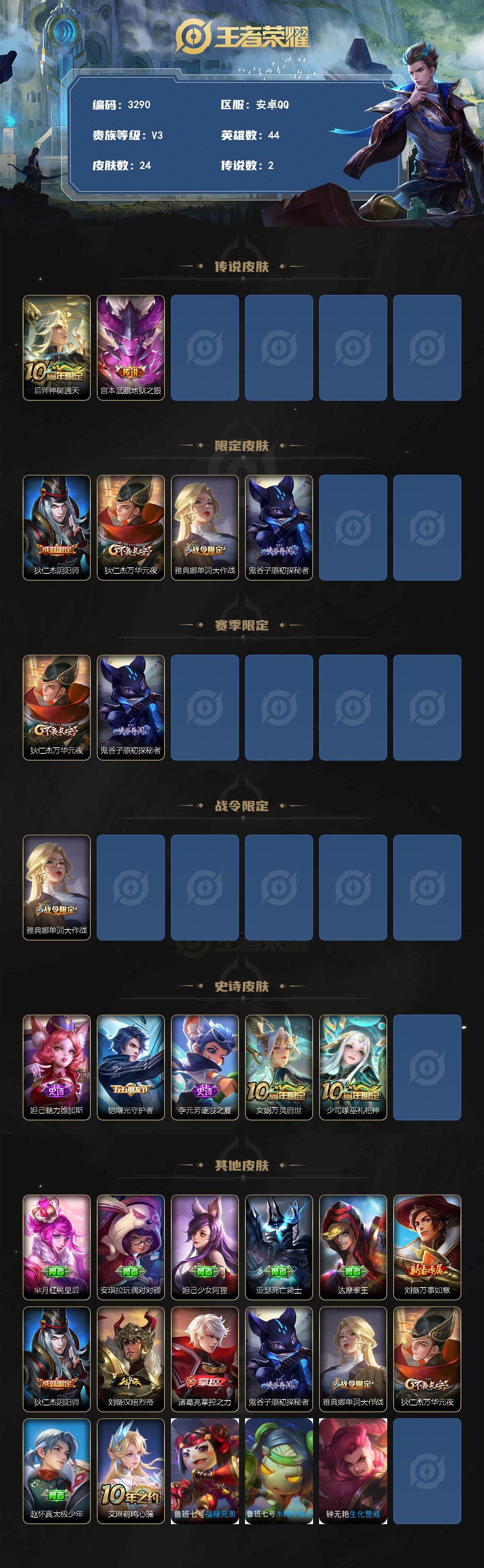 WZJZ3371997王者荣耀账号详情图2