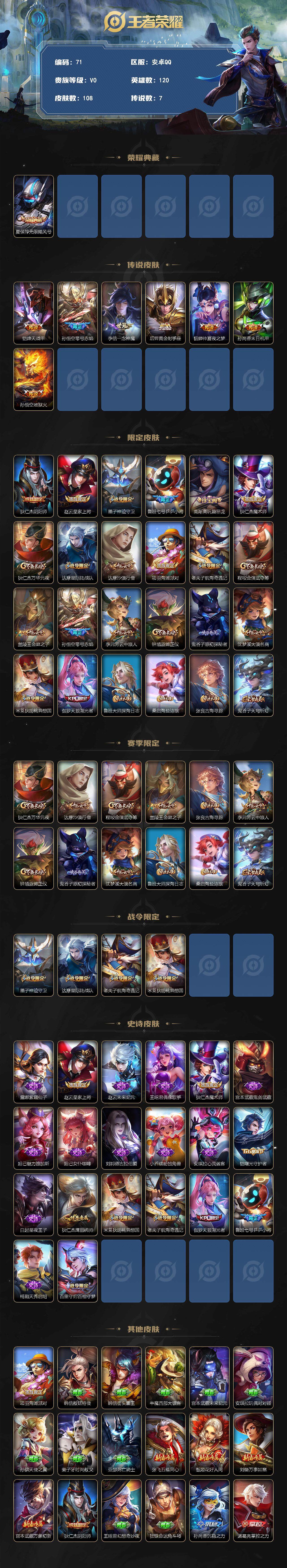 WZCMW3364598王者荣耀账号详情图2