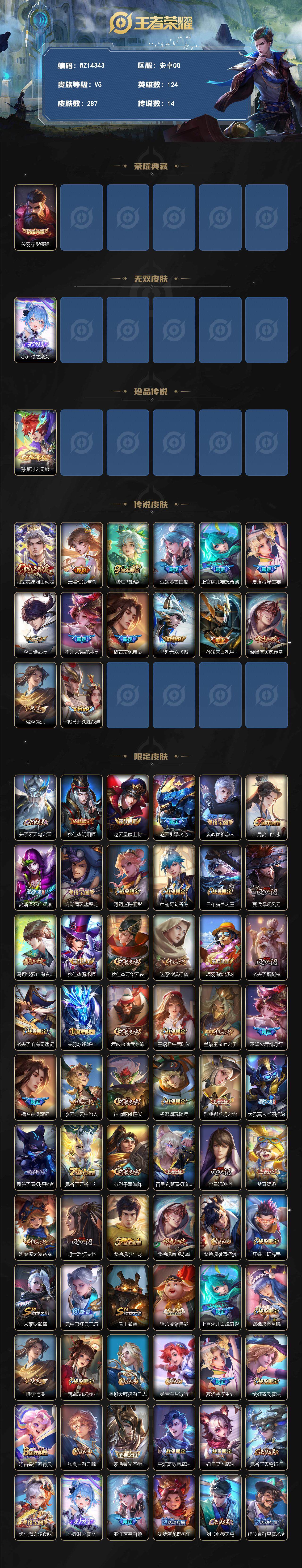 WZ0349414王者荣耀账号详情图2