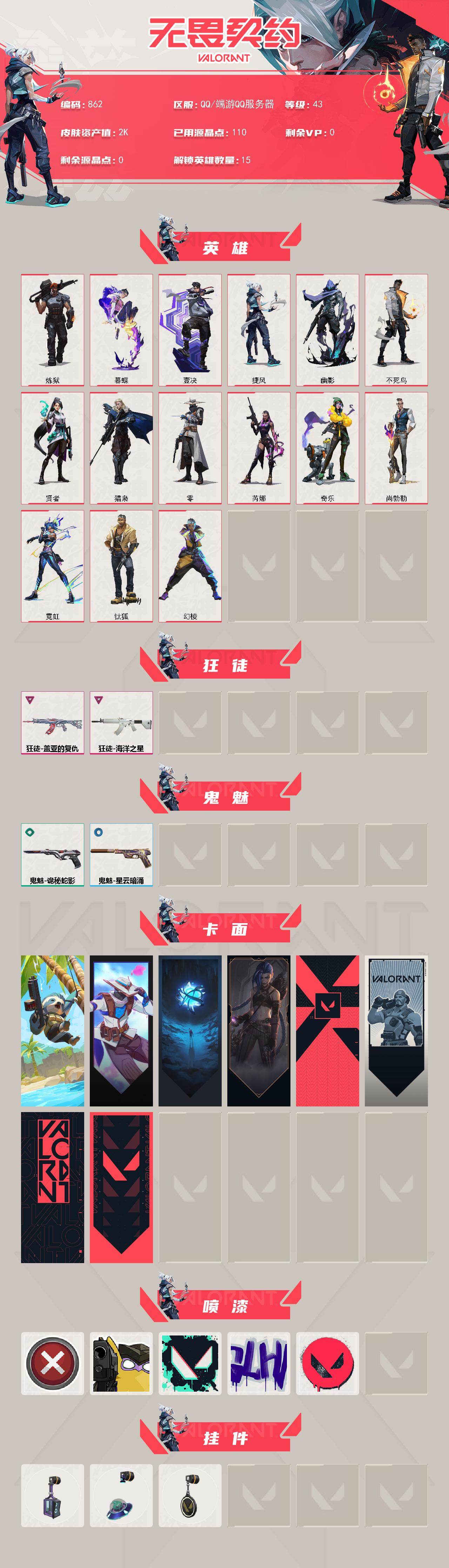 WWQLX429797无畏契约账号详情图2