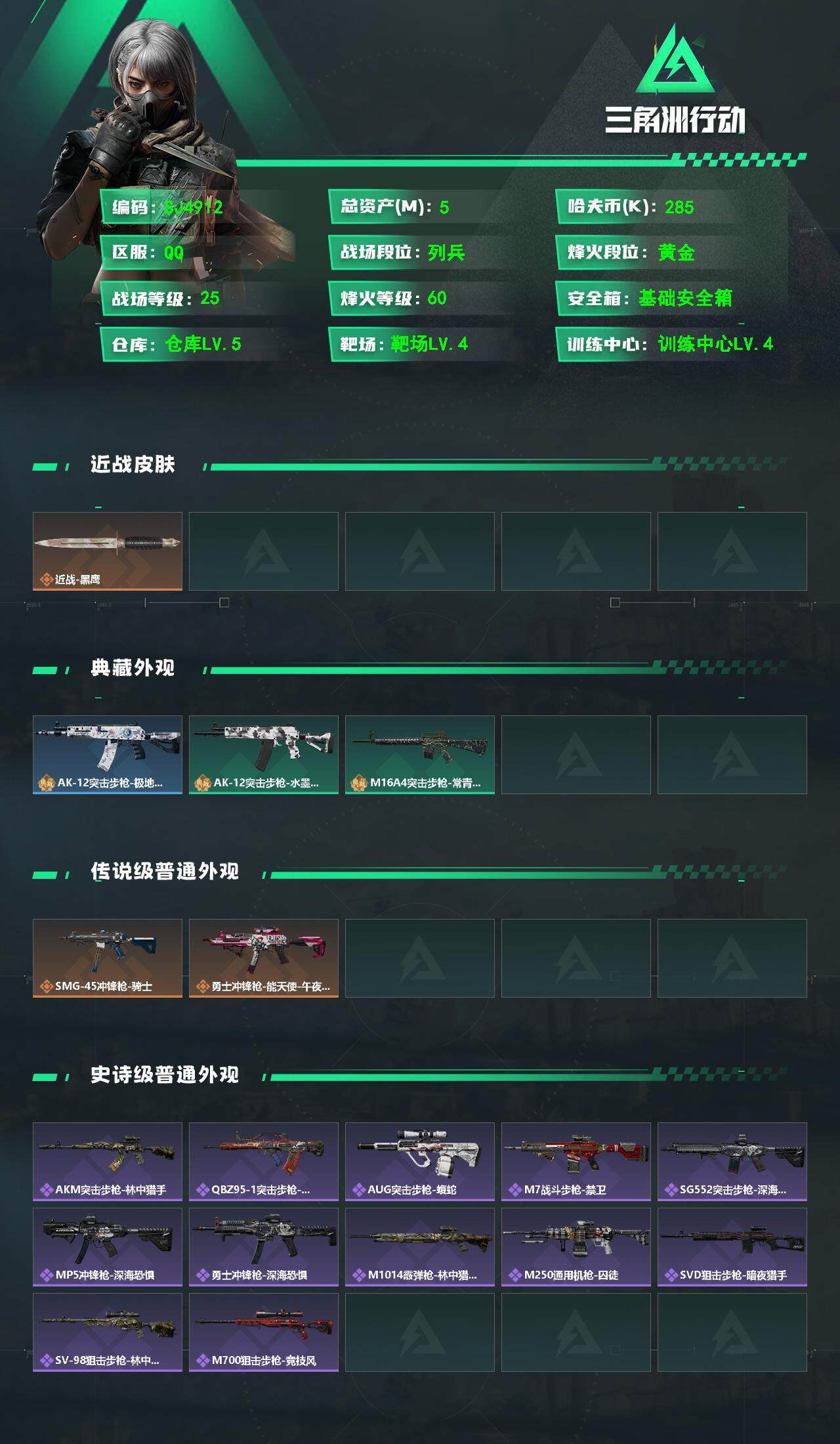 SJZCMW360996三角洲行动账号详情图2