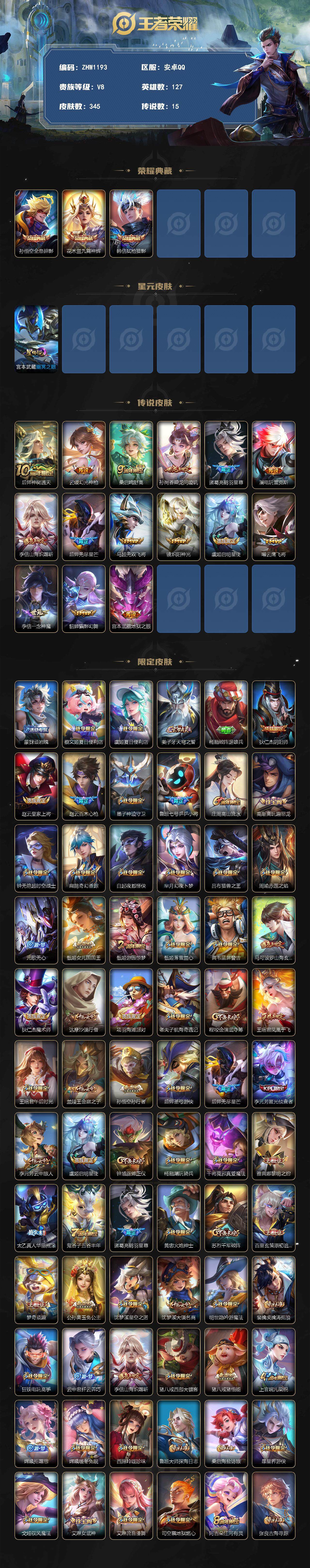 WZLE3371569王者荣耀账号详情图2