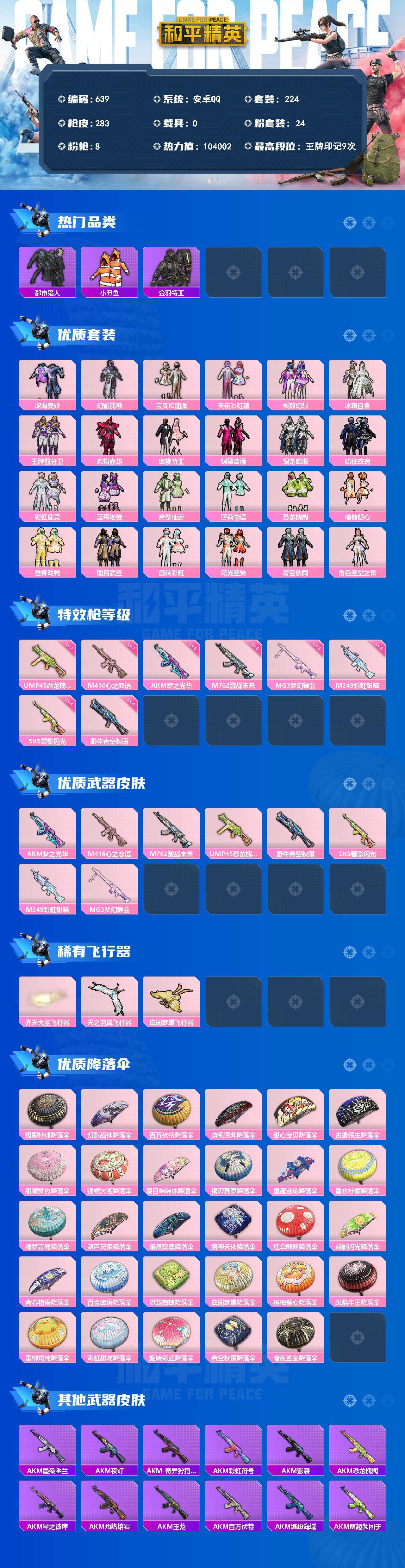 HPCMW3423642和平精英账号详情图2 HPCMW3423642和平精英账号详情图2