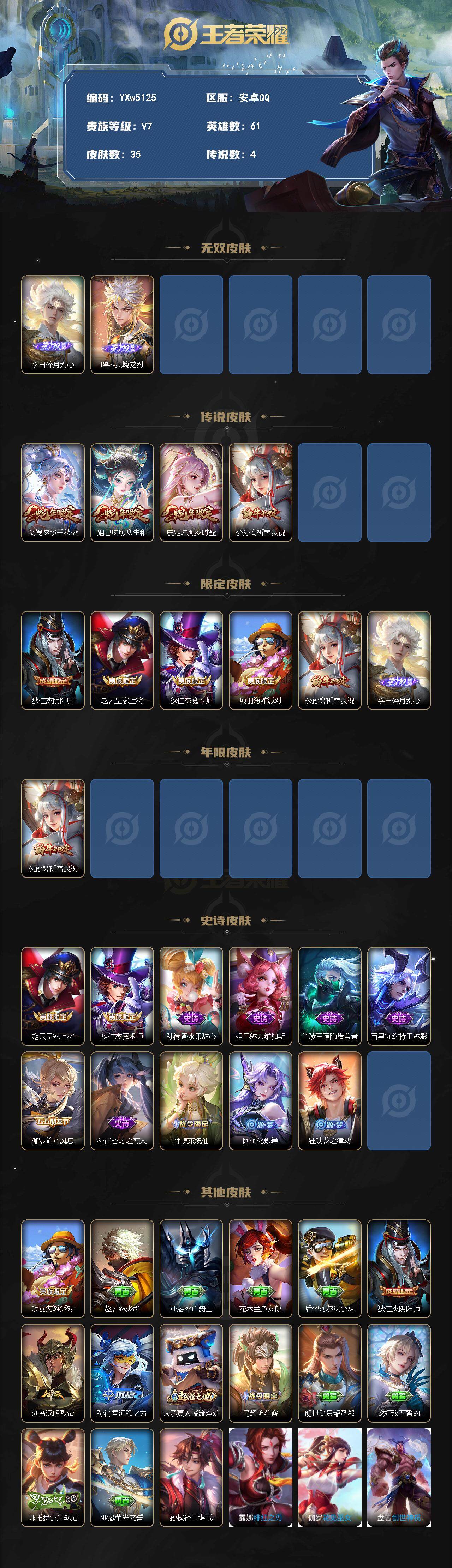 WZCMW3363639王者荣耀账号详情图2