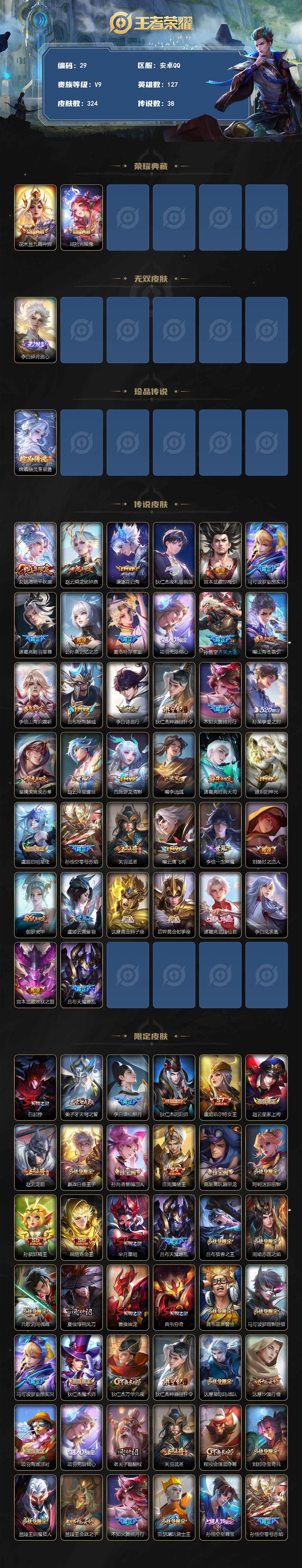 WZCMW3369086王者荣耀账号详情图2