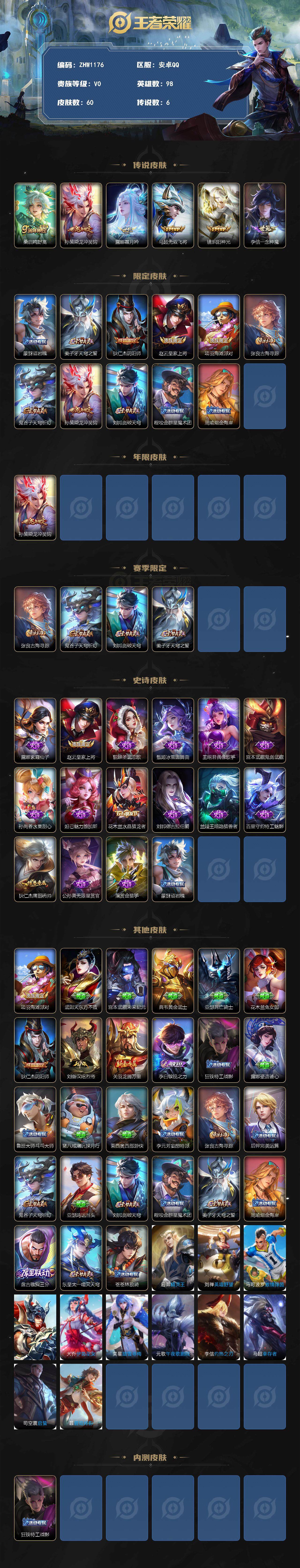 WZLX3367355王者荣耀账号详情图2