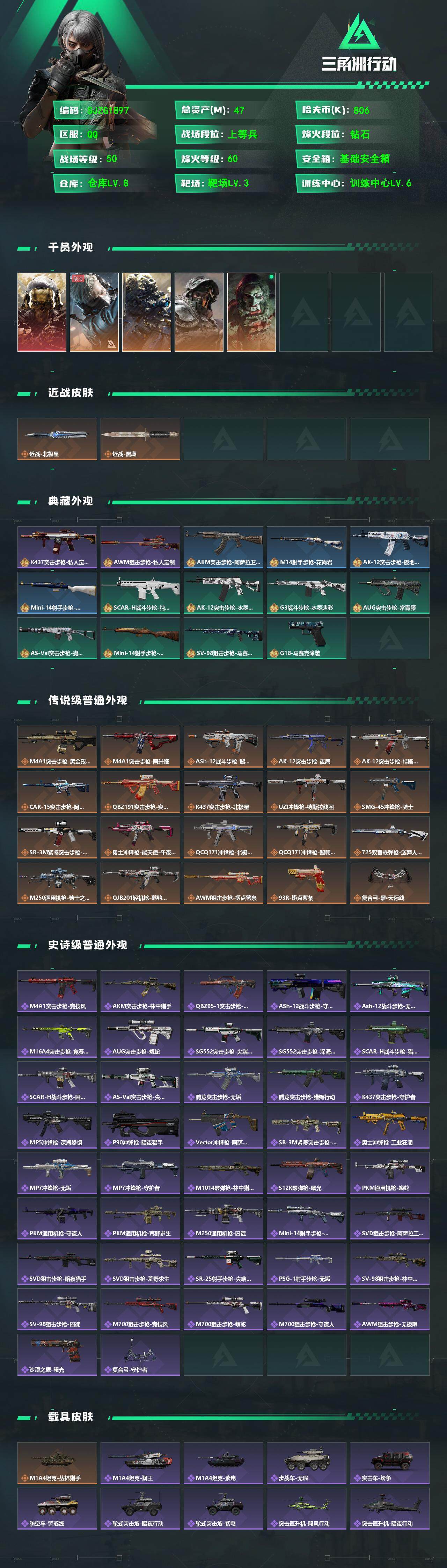 SJZQM360281三角洲行动账号详情图3