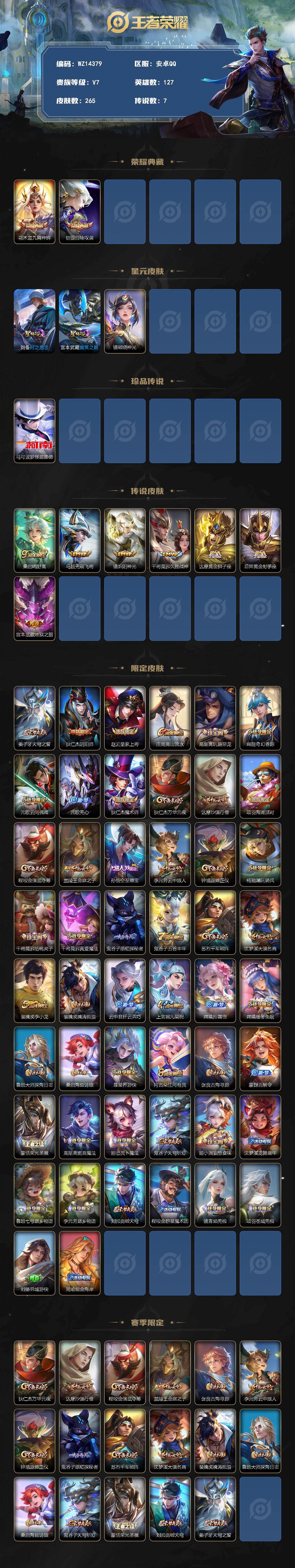 WZ0349417王者荣耀账号详情图2