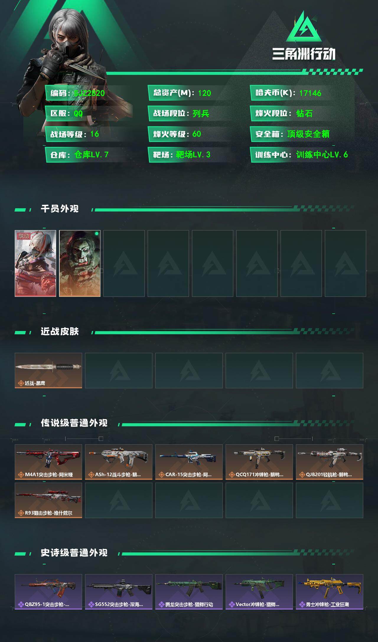 SJZCMW361091三角洲行动账号详情图2