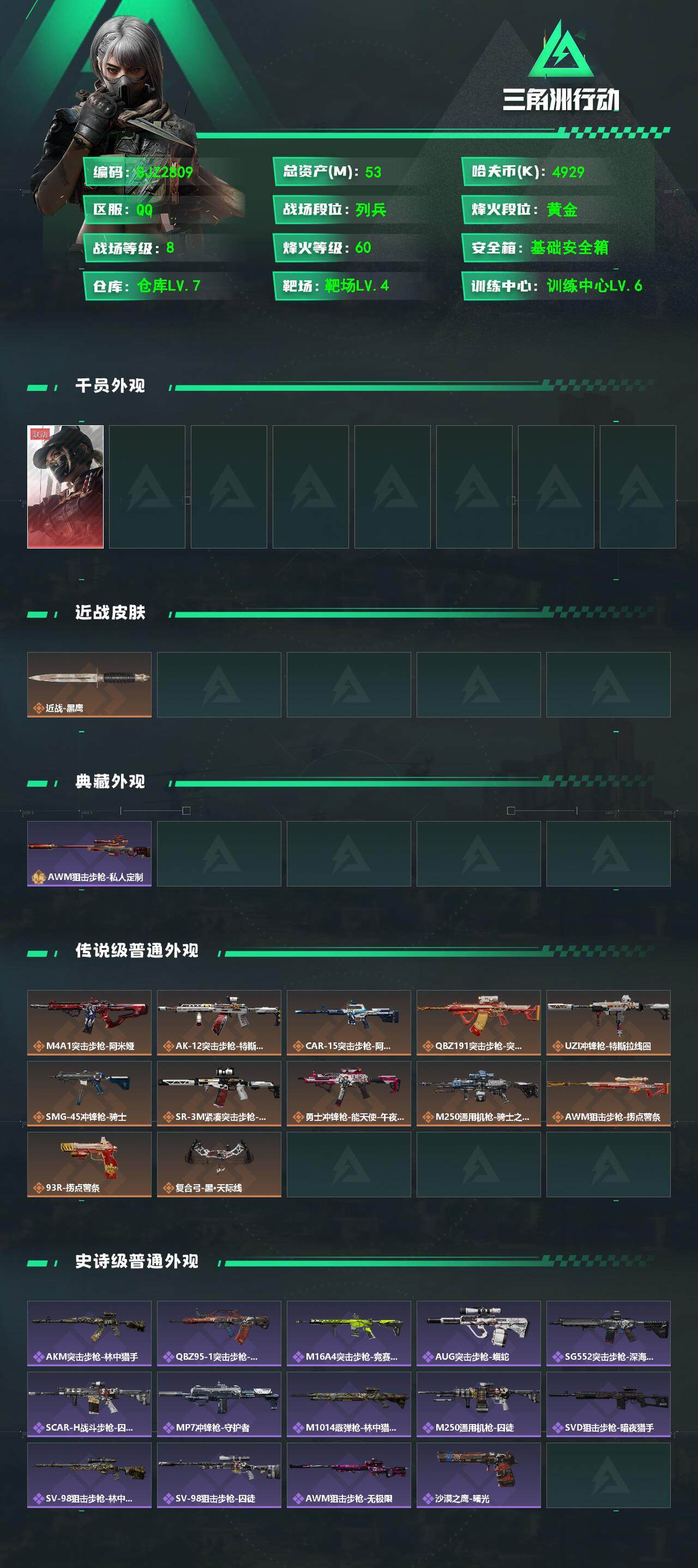 SJZCMW361082三角洲行动账号详情图2