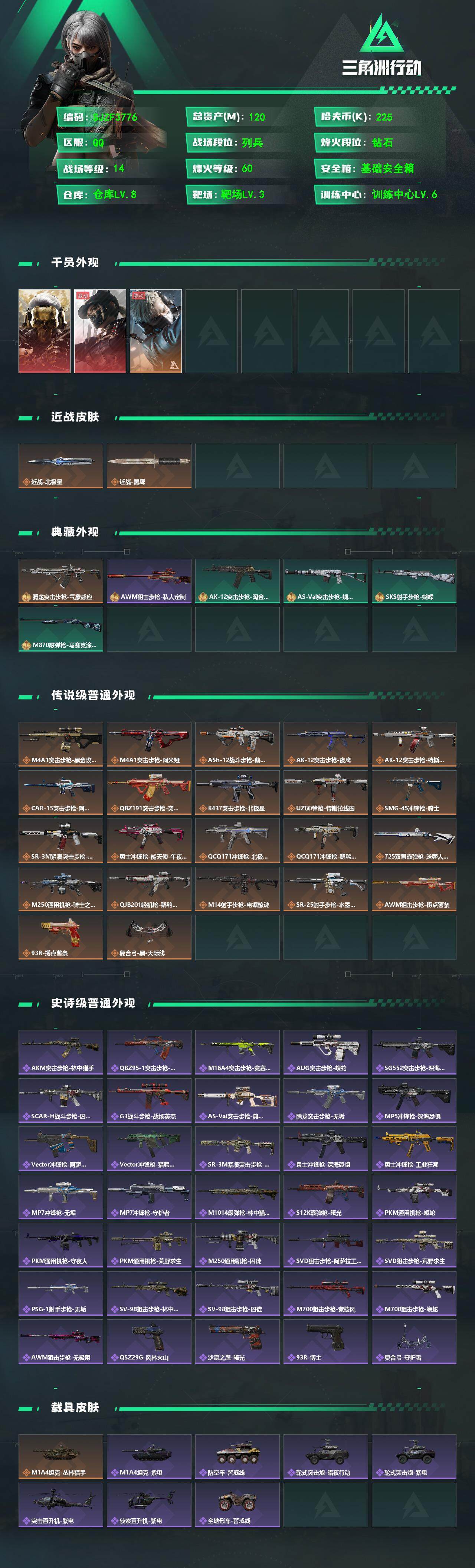 SJZCMW361427三角洲行动账号详情图2