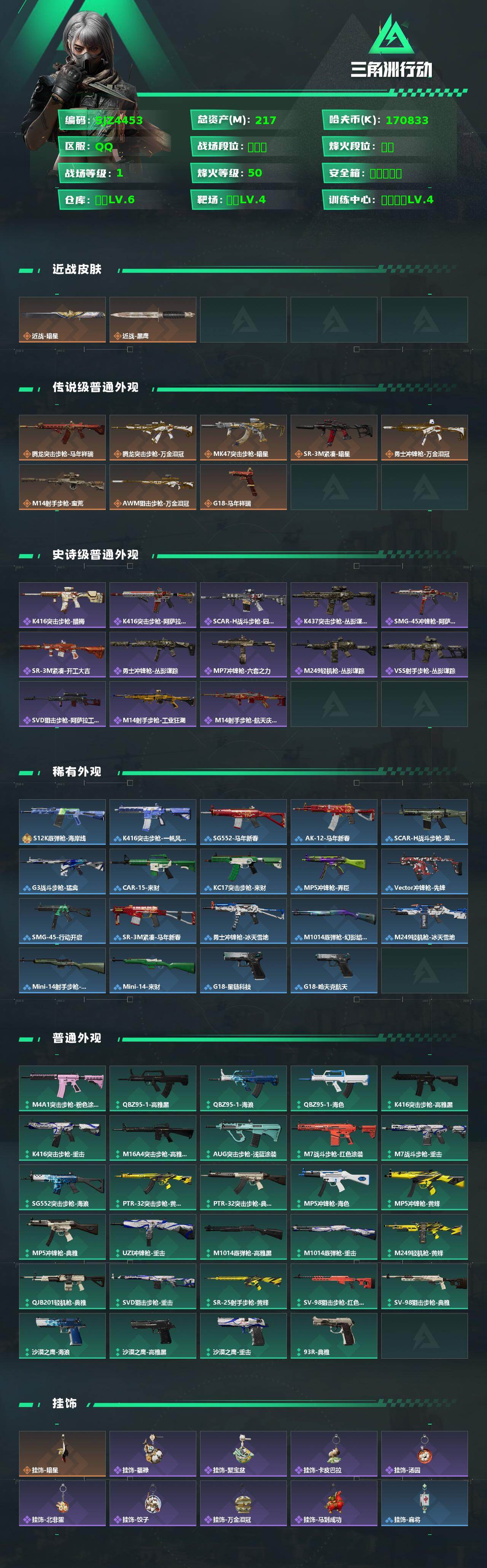 SJZQM459334三角洲行动账号详情图3