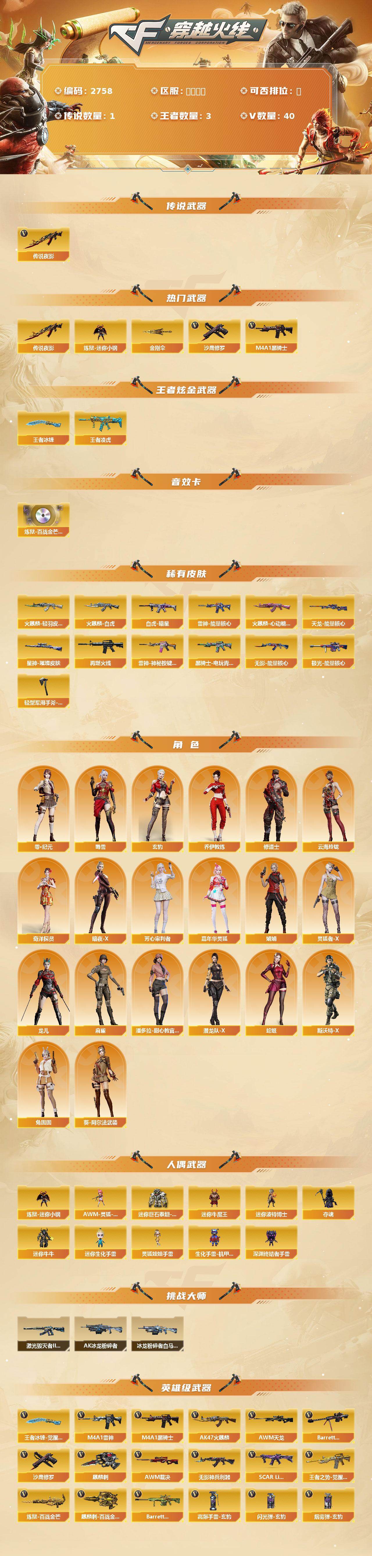 CFCMW455928穿越火线账号详情图2