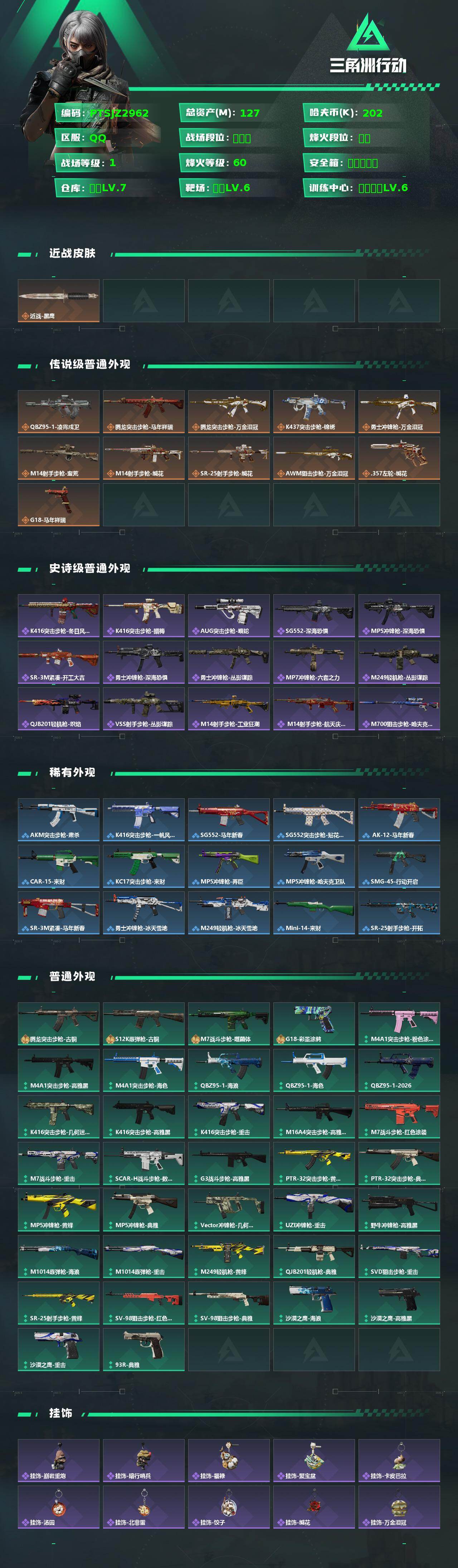 SJZQM459094三角洲行动账号详情图3