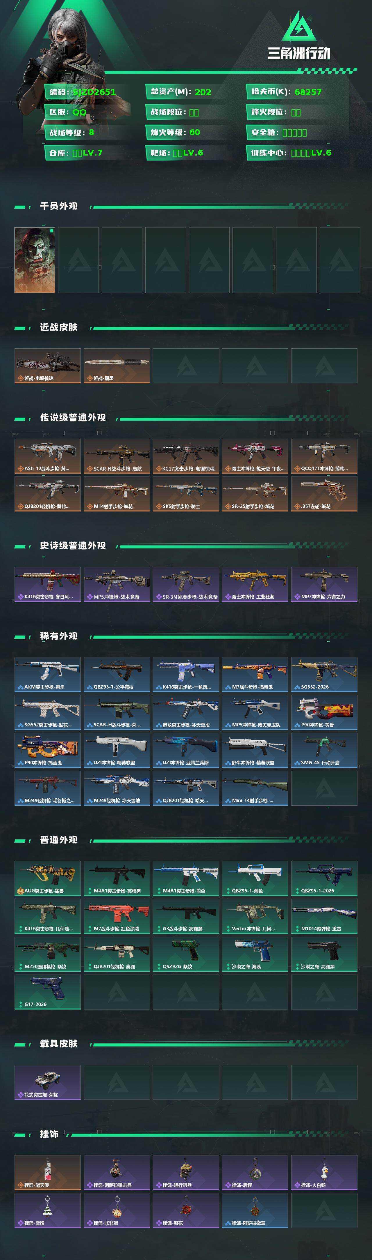 SJZQM459143三角洲行动账号详情图3