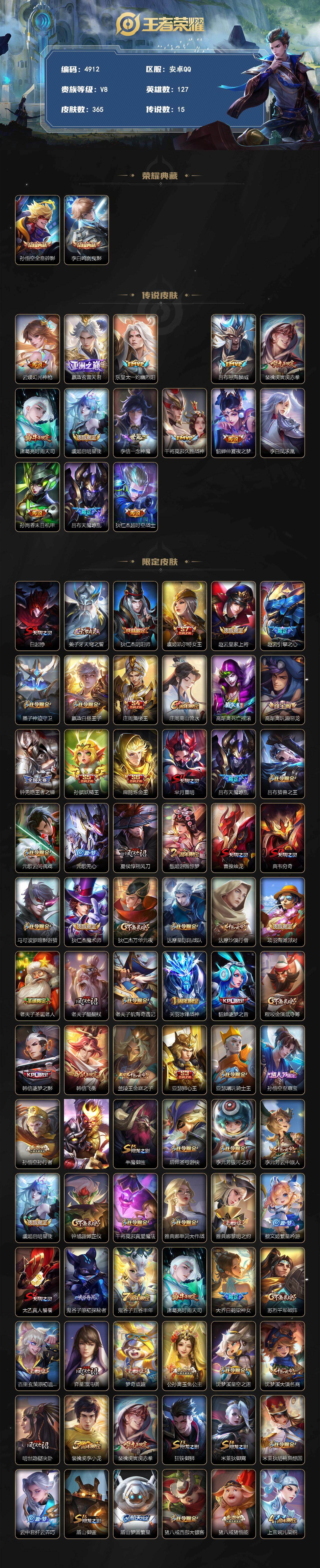 WZCMW4203171王者荣耀账号详情图2