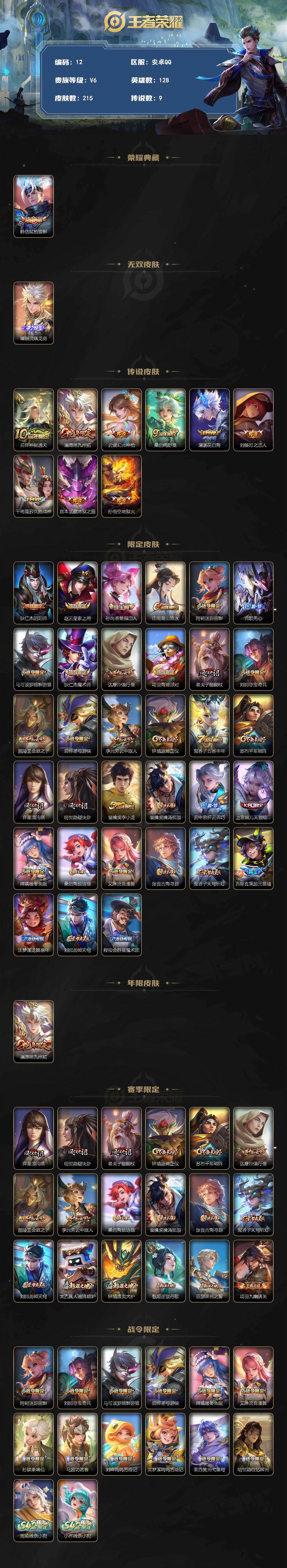 WZCMW4299652王者荣耀账号详情图2