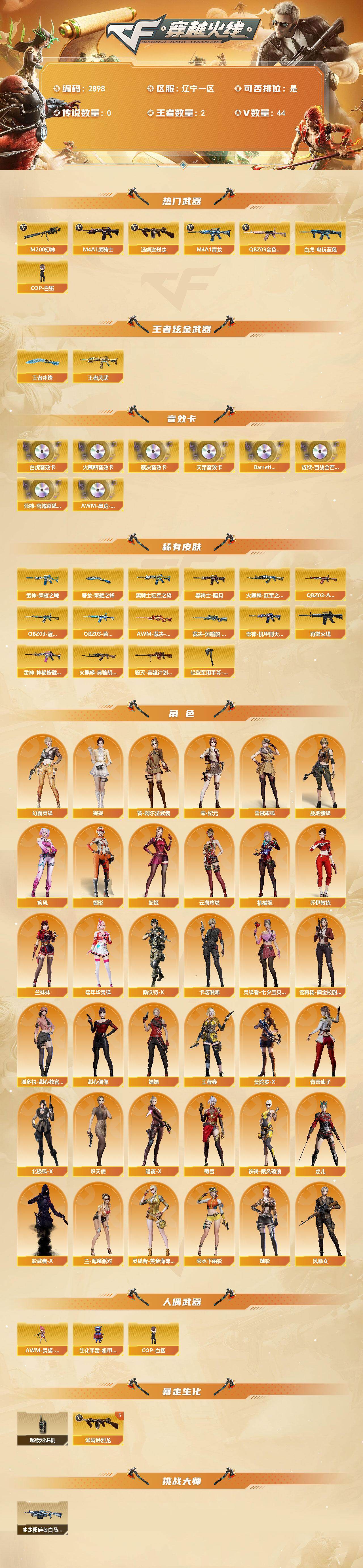 CFCMW460061穿越火线账号详情图2