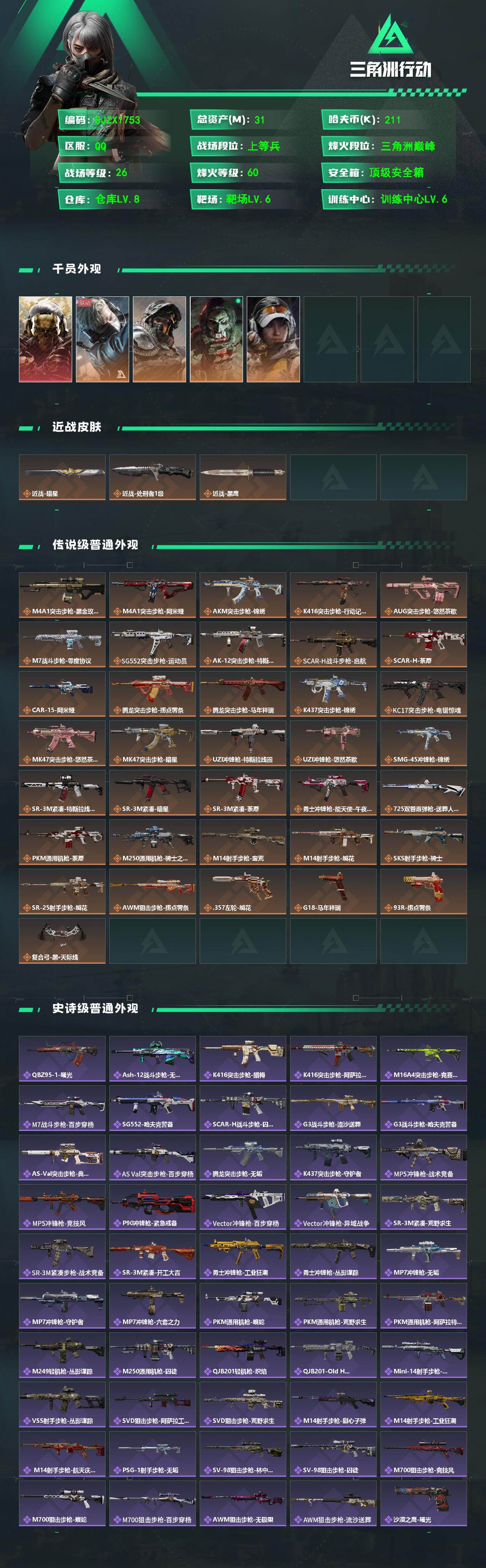 SJZEY470163三角洲行动账号详情图2