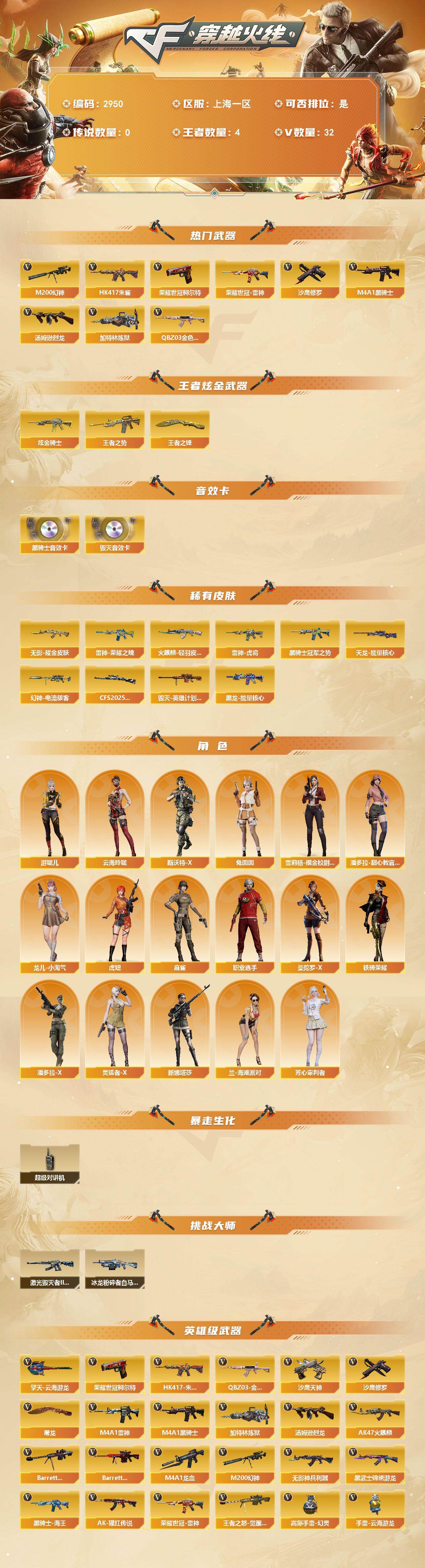 CFCMW460722穿越火线账号详情图2