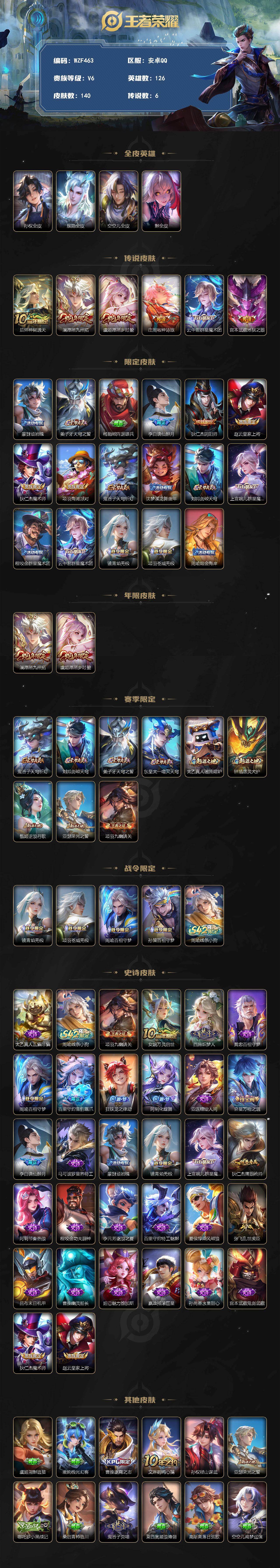 WZEY4220910王者荣耀账号详情图2