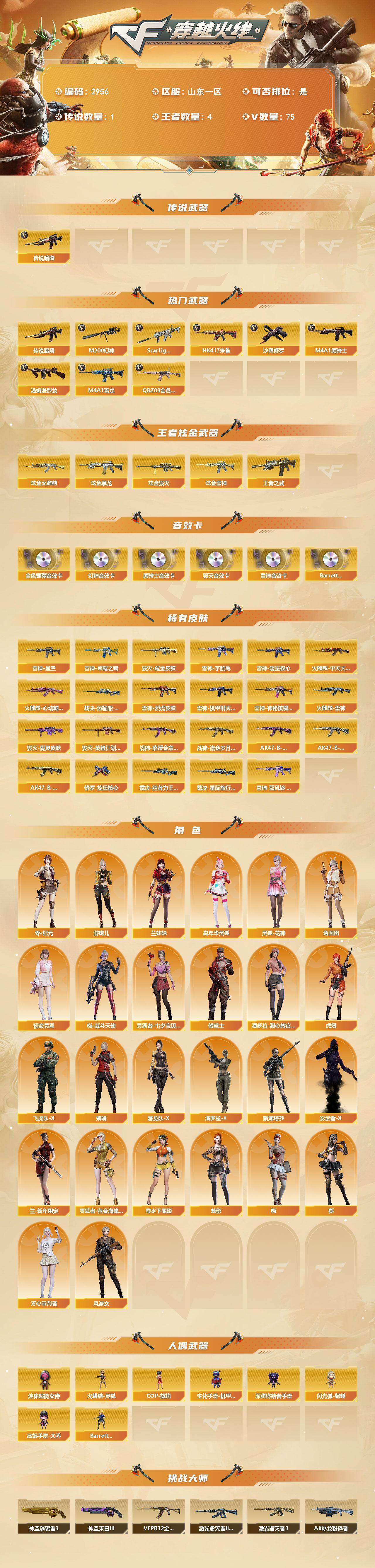 CFCMW460855穿越火线账号详情图2