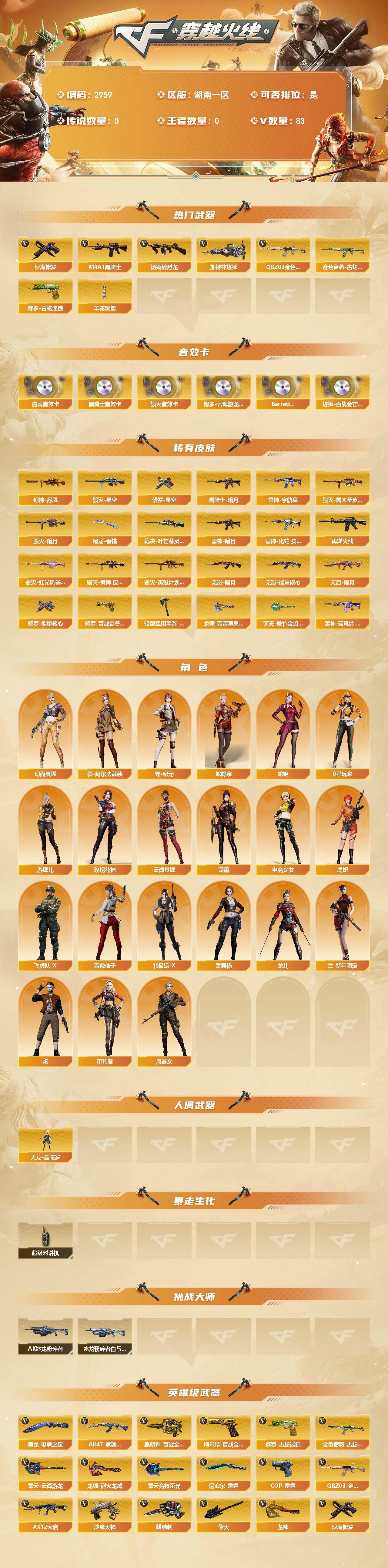 CFCMW460867穿越火线账号详情图2