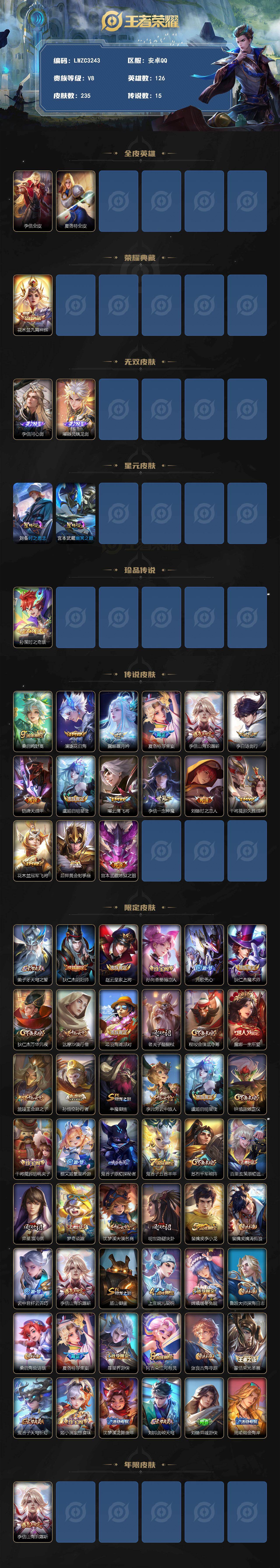 WZLX4220711王者荣耀账号详情图2