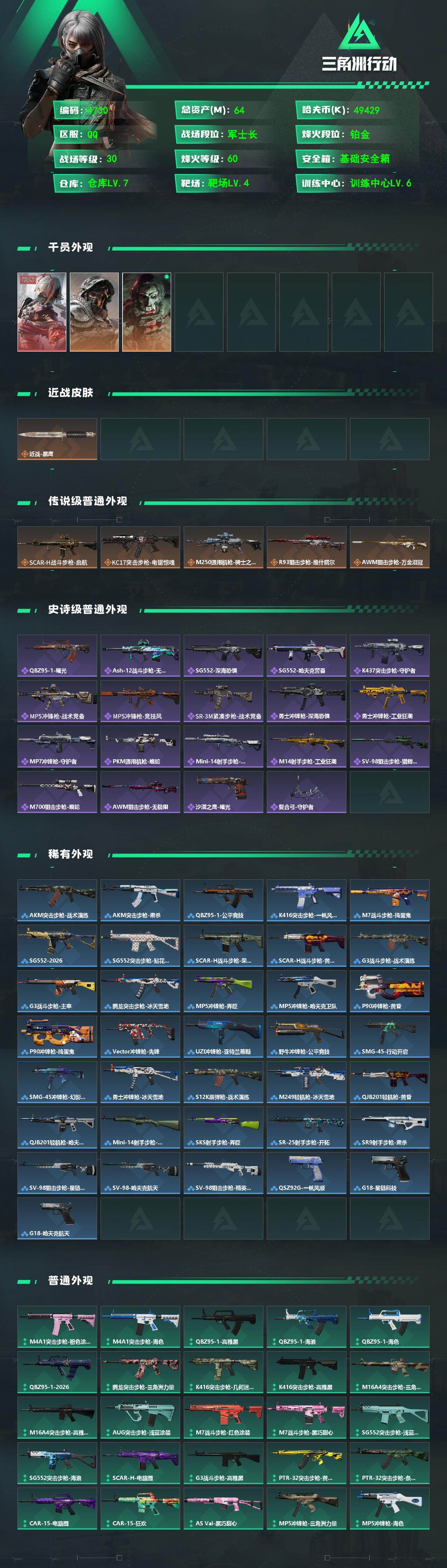 SJZQM470137三角洲行动账号详情图4 SJZQM470137三角洲行动账号详情图4