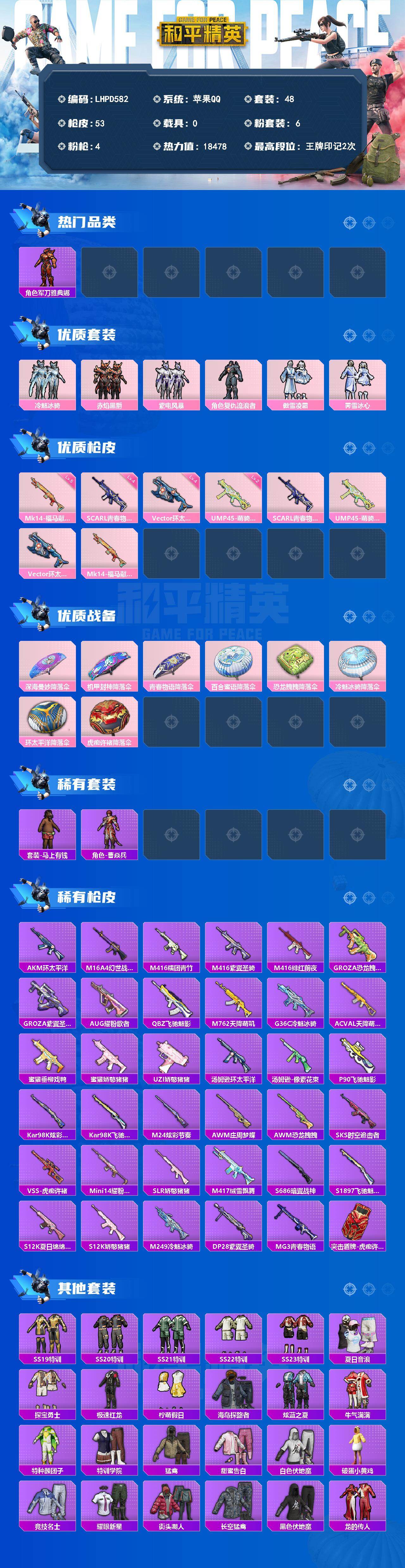 HPLE4122365和平精英账号详情图2