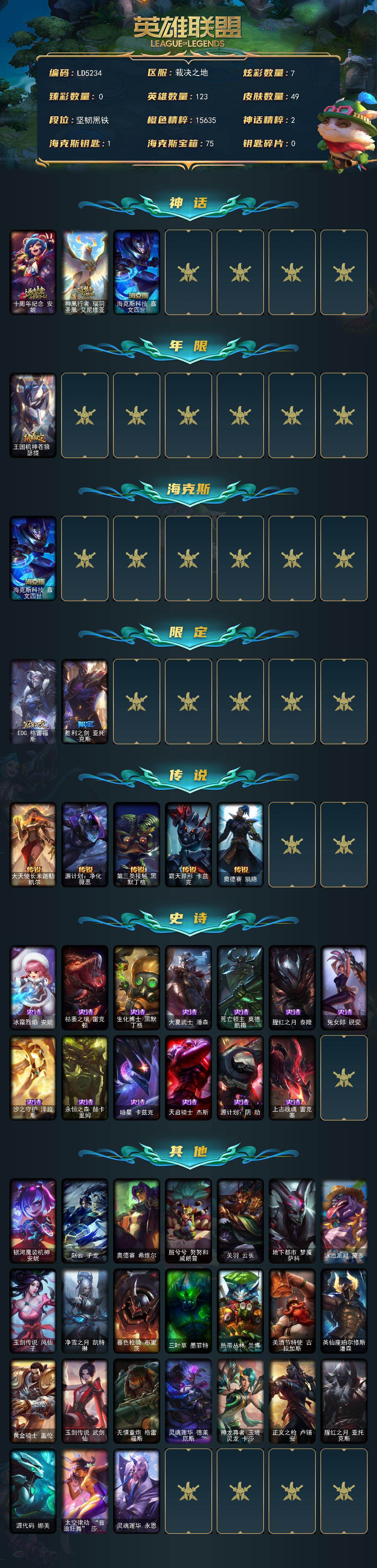 LOLEY422566英雄联盟账号详情图2