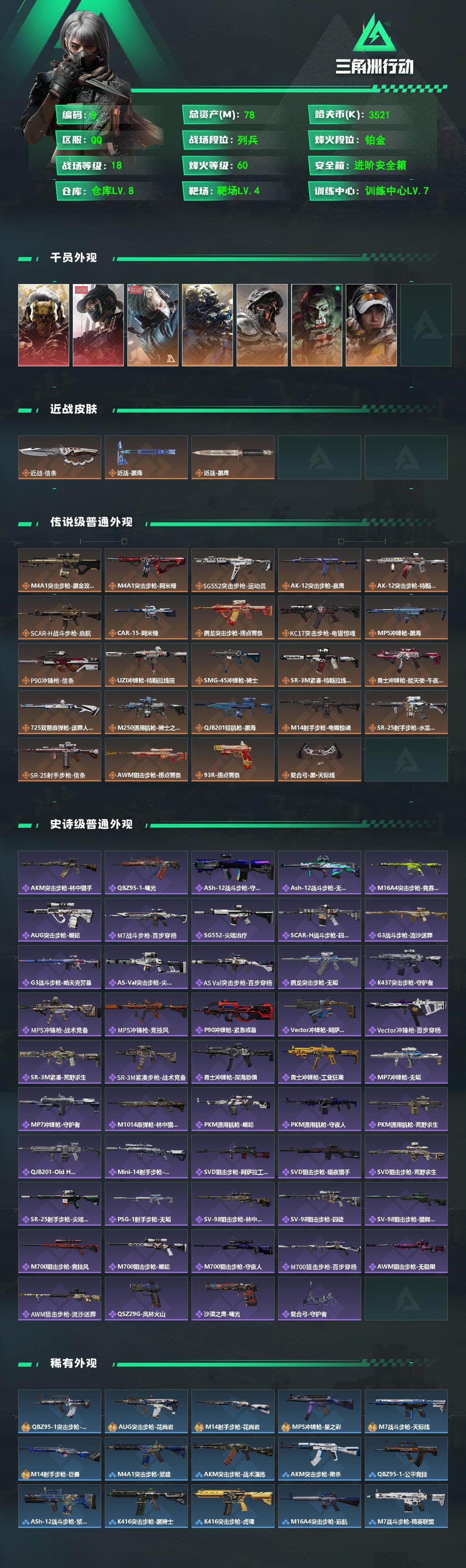 SJZQM468021三角洲行动账号详情图3