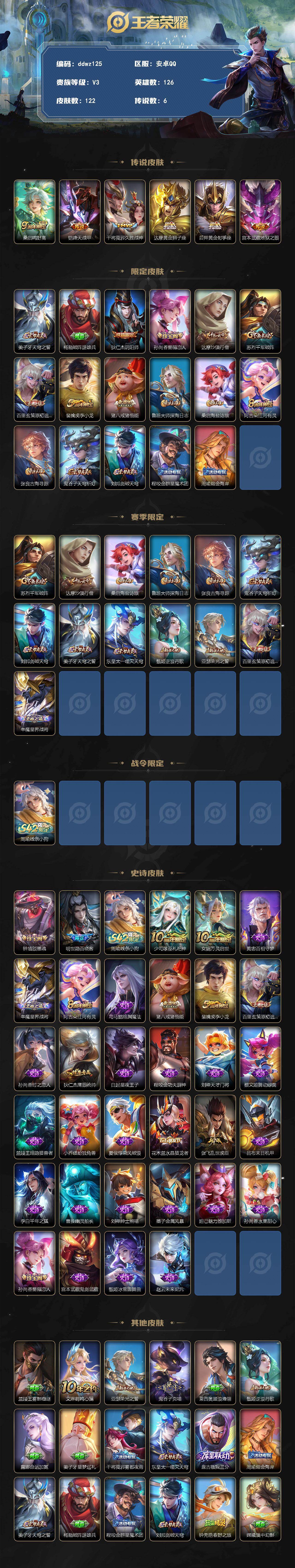 WZCMW4299499王者荣耀账号详情图2