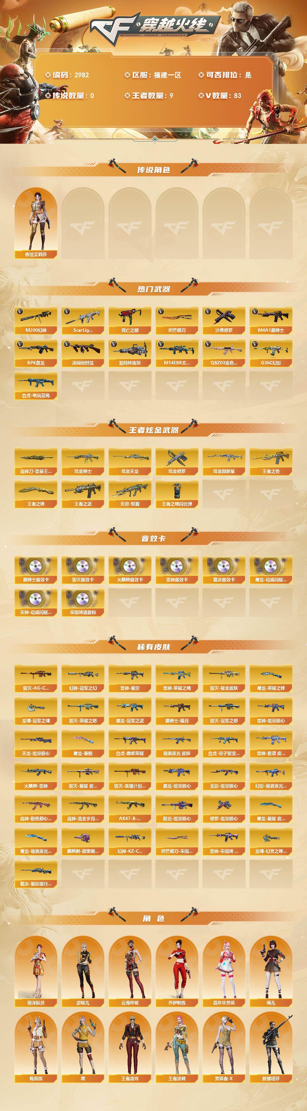 CFCMW461124穿越火线账号详情图2