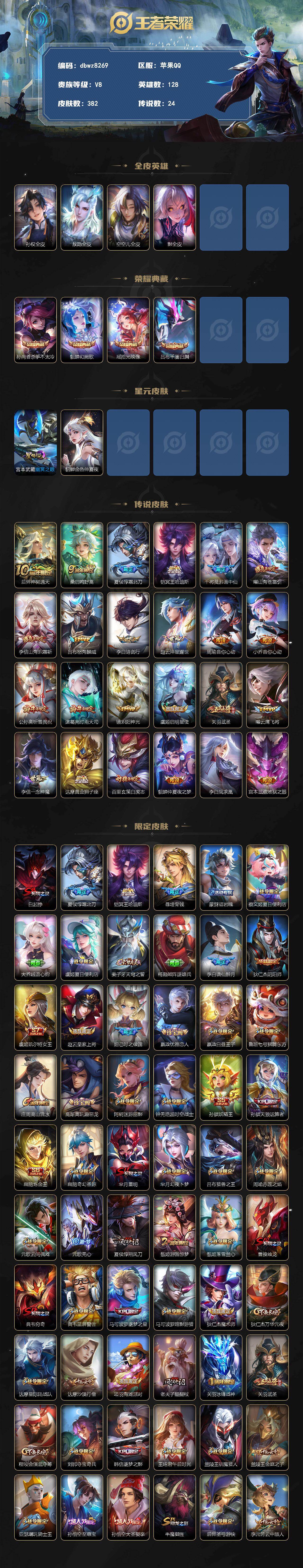 WZQM4223919王者荣耀账号详情图3